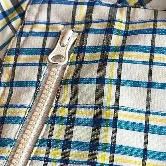 Nivo by Lanctot Golf Skirt with under shorts yellow and blue plaid size 10 skort - Picture 3 of 13